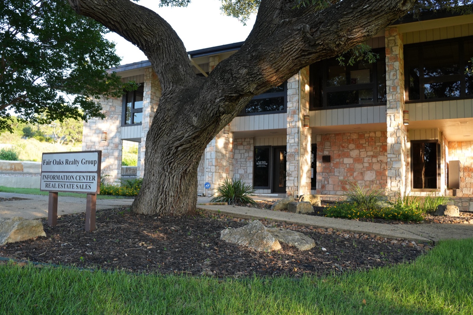 Building 1 under the oaks